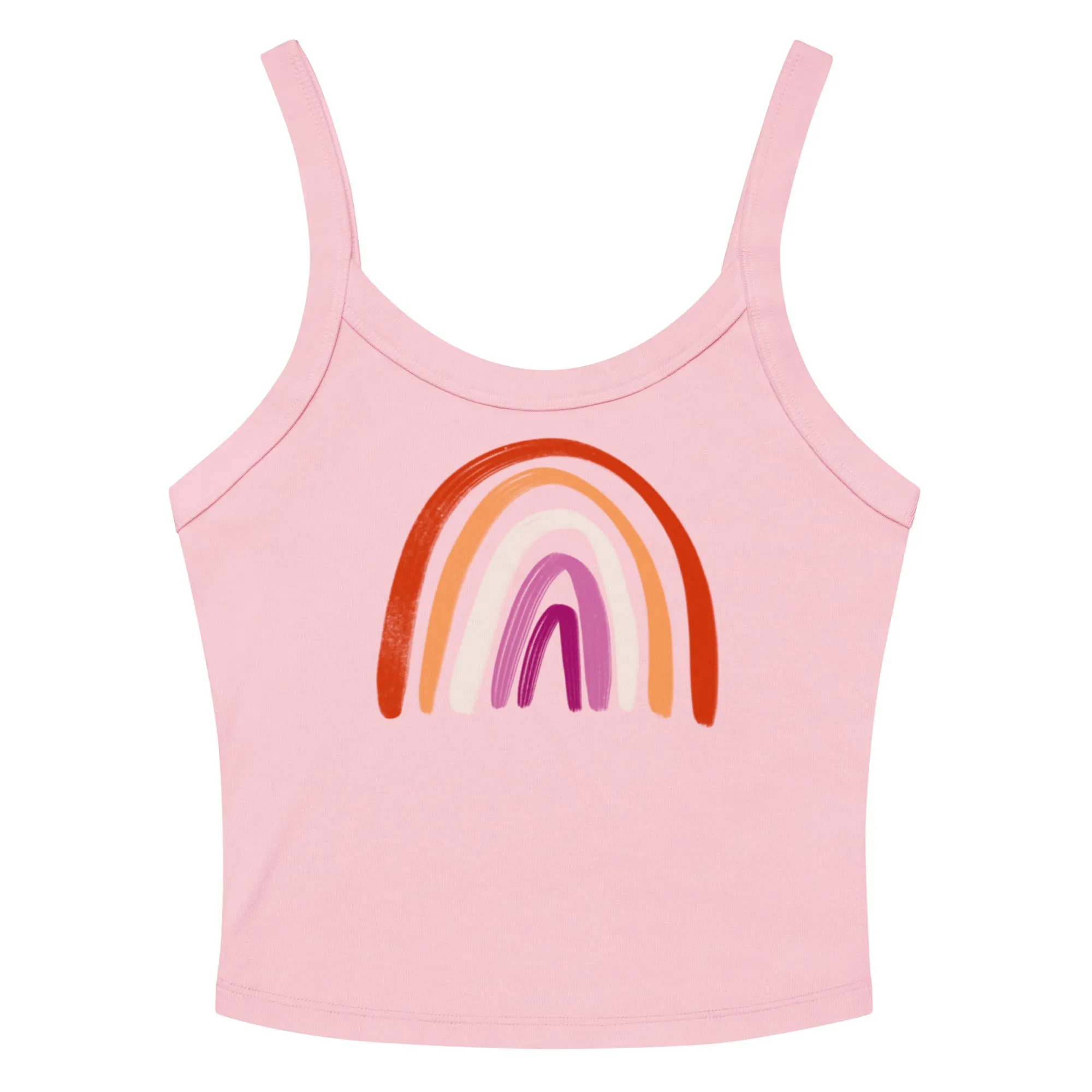 Lesbian Rainbow Scoop Neck Tank Top