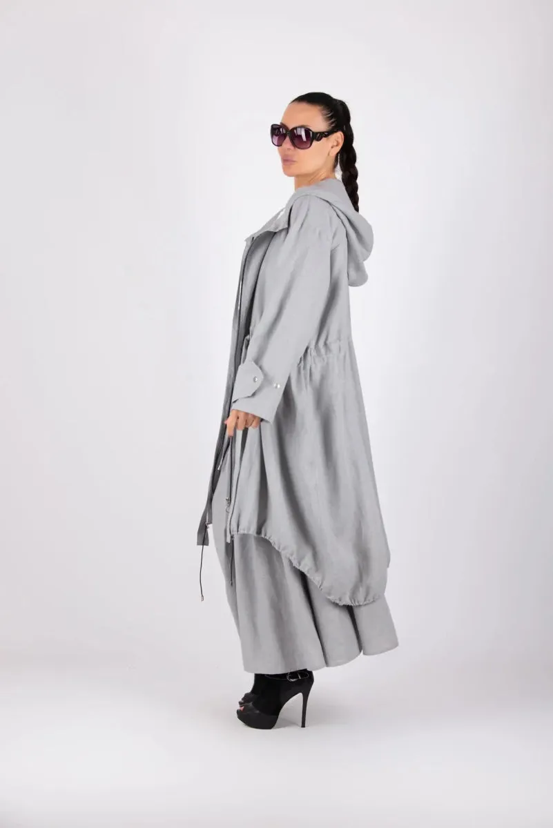 Linen hooded jacket EUGF