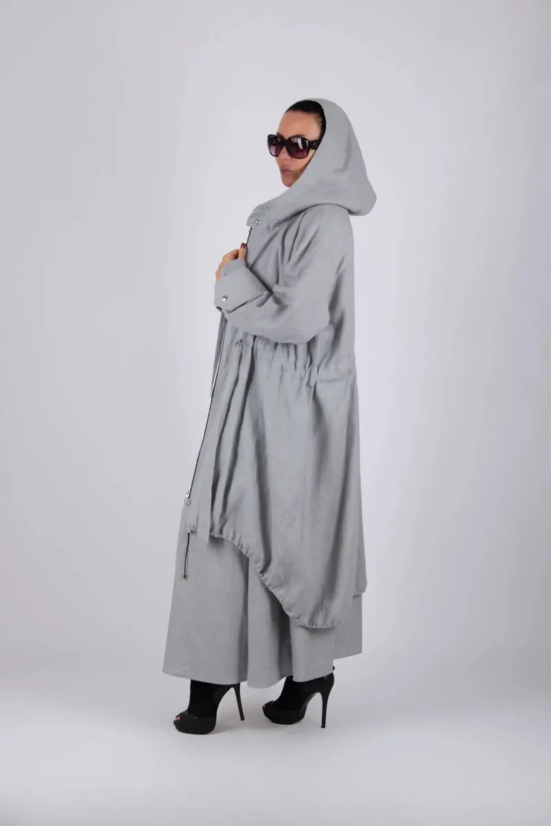 Linen hooded jacket EUGF