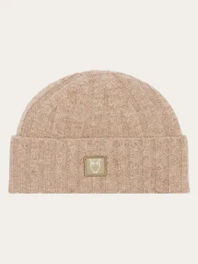 Low wool 5x4 rib beanie - RWS - Kelp melange