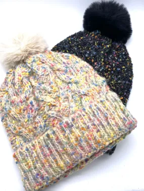 Luna Confetti Pom Beanie