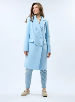 Lyra Wool Blend Midi Overcoat