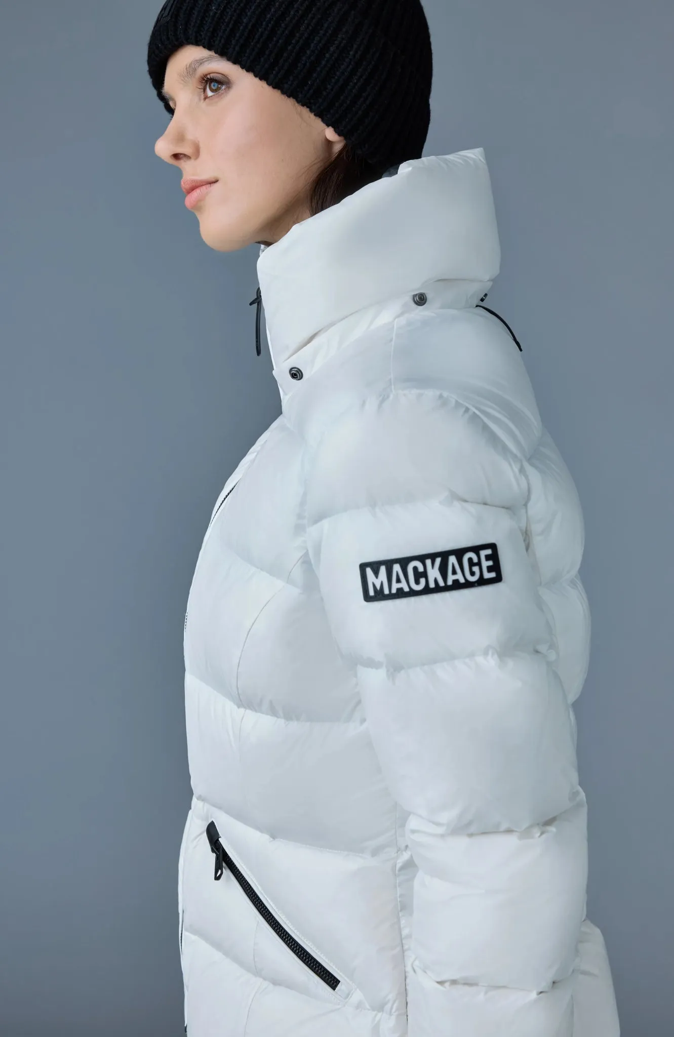 MACKAGE MADALYN-V - Lustrous Light Down Jacket With Hood For Ladies