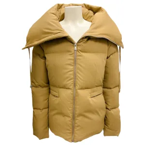 Malej Cinnamon Quilted Full Zip Puffer Jacket