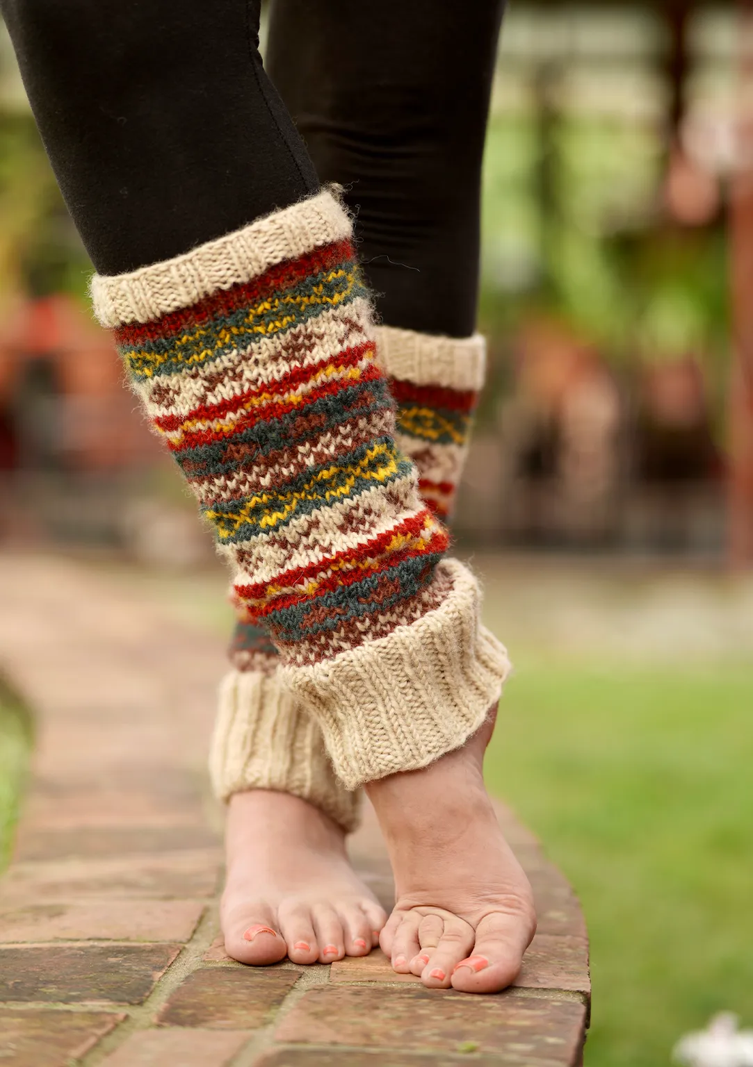 Maroon Knee High Woolen Legwarmers