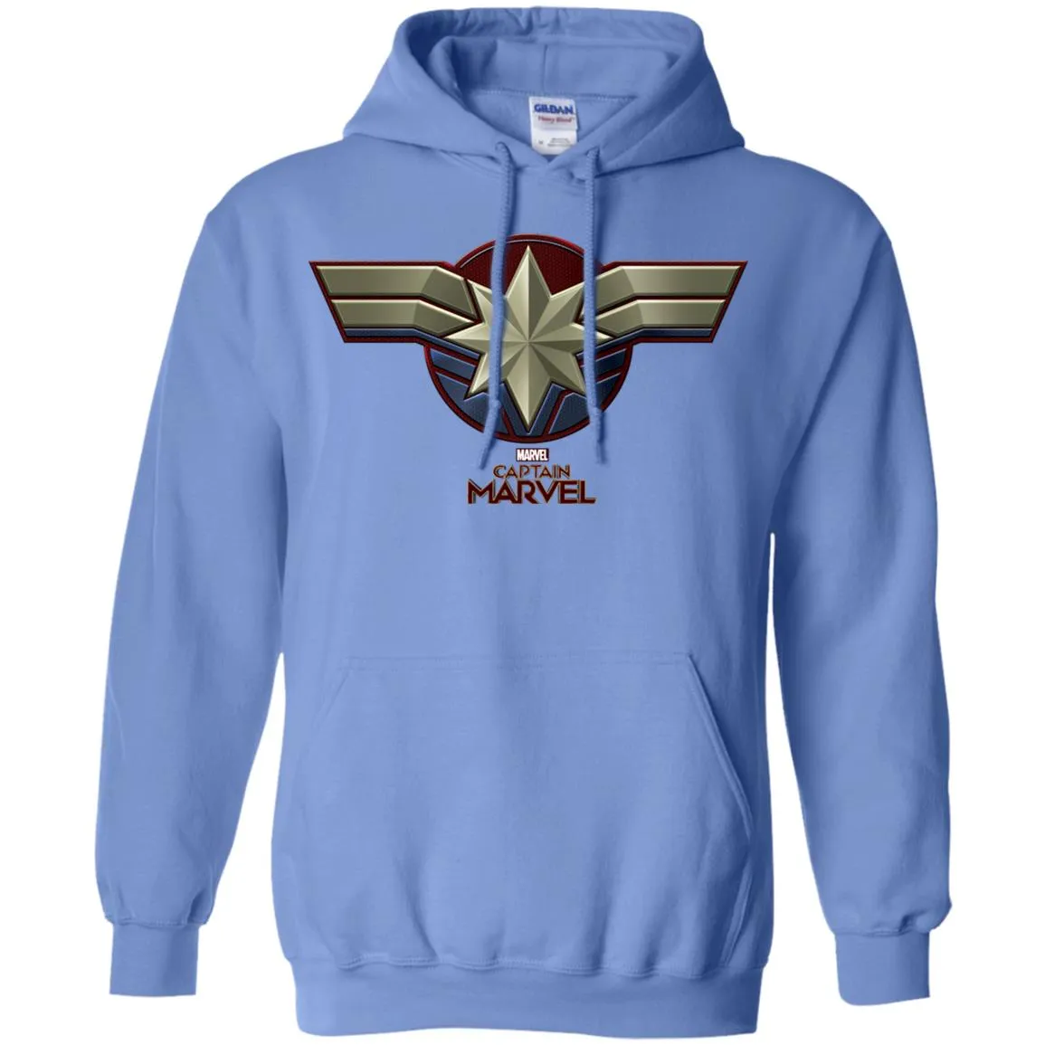 Marvel Captain Marvel Movie Chest Symbol Pullover Hoodie Sweatshirt