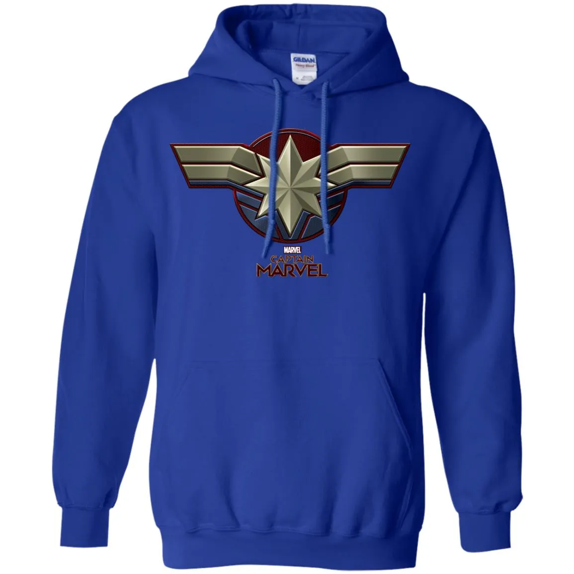 Marvel Captain Marvel Movie Chest Symbol Pullover Hoodie Sweatshirt