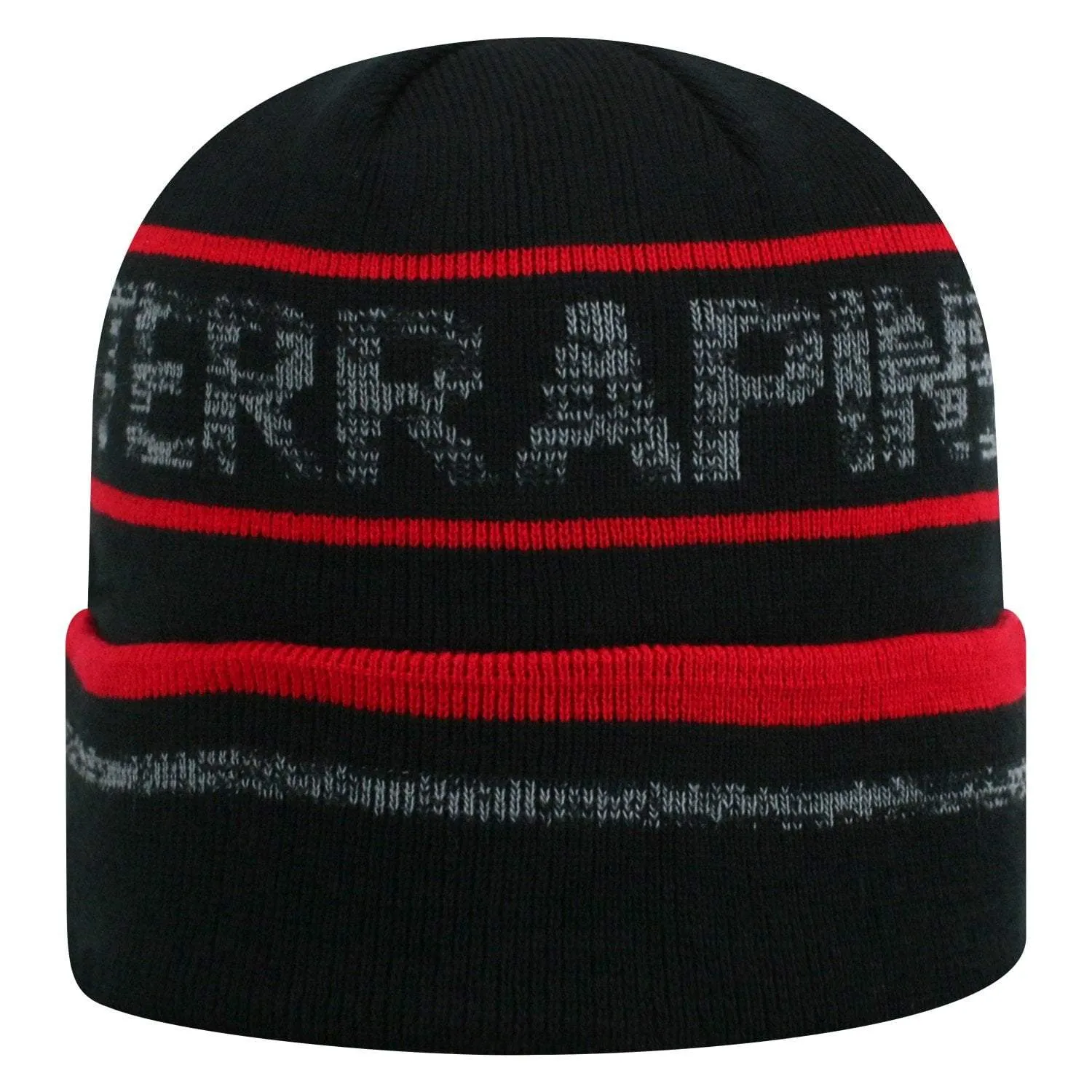 Maryland Terrapins TOW Black Striped "Effect" Style Cuffed Knit Beanie Cap