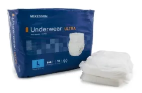 McKesson UWBLG Adult Absorbent Underwear, Pack of 18