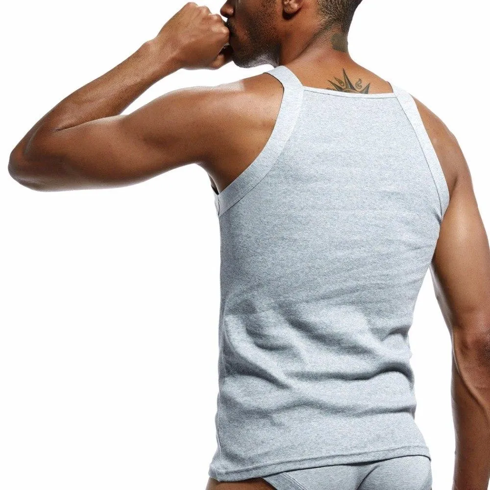 Men's Slim-Fit Square Neck-Line Tank Top