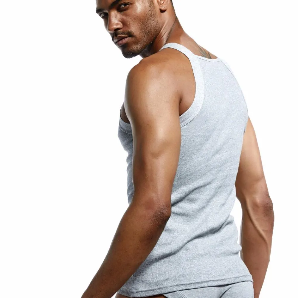 Men's Slim-Fit Square Neck-Line Tank Top