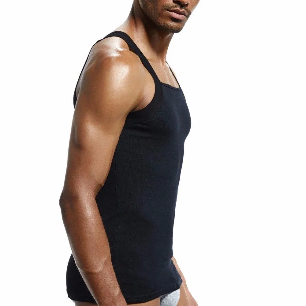 Men's Slim-Fit Square Neck-Line Tank Top