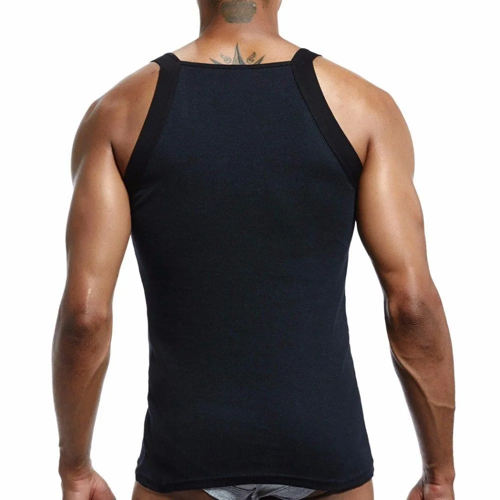 Men's Slim-Fit Square Neck-Line Tank Top