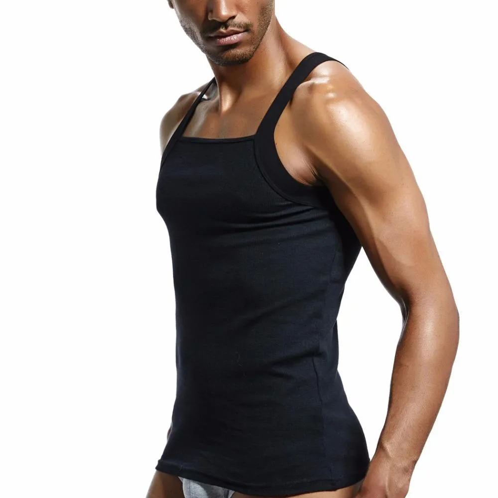 Men's Slim-Fit Square Neck-Line Tank Top