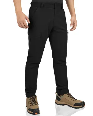 Men's Water Resistant Hiking Cargo Pants with 6 Pockets