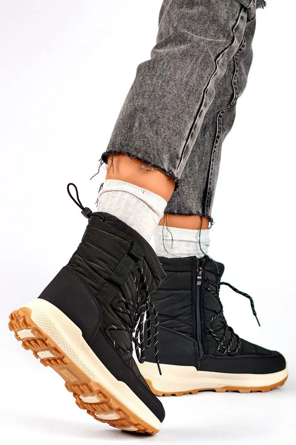 Mid Snow Boots with Zipper