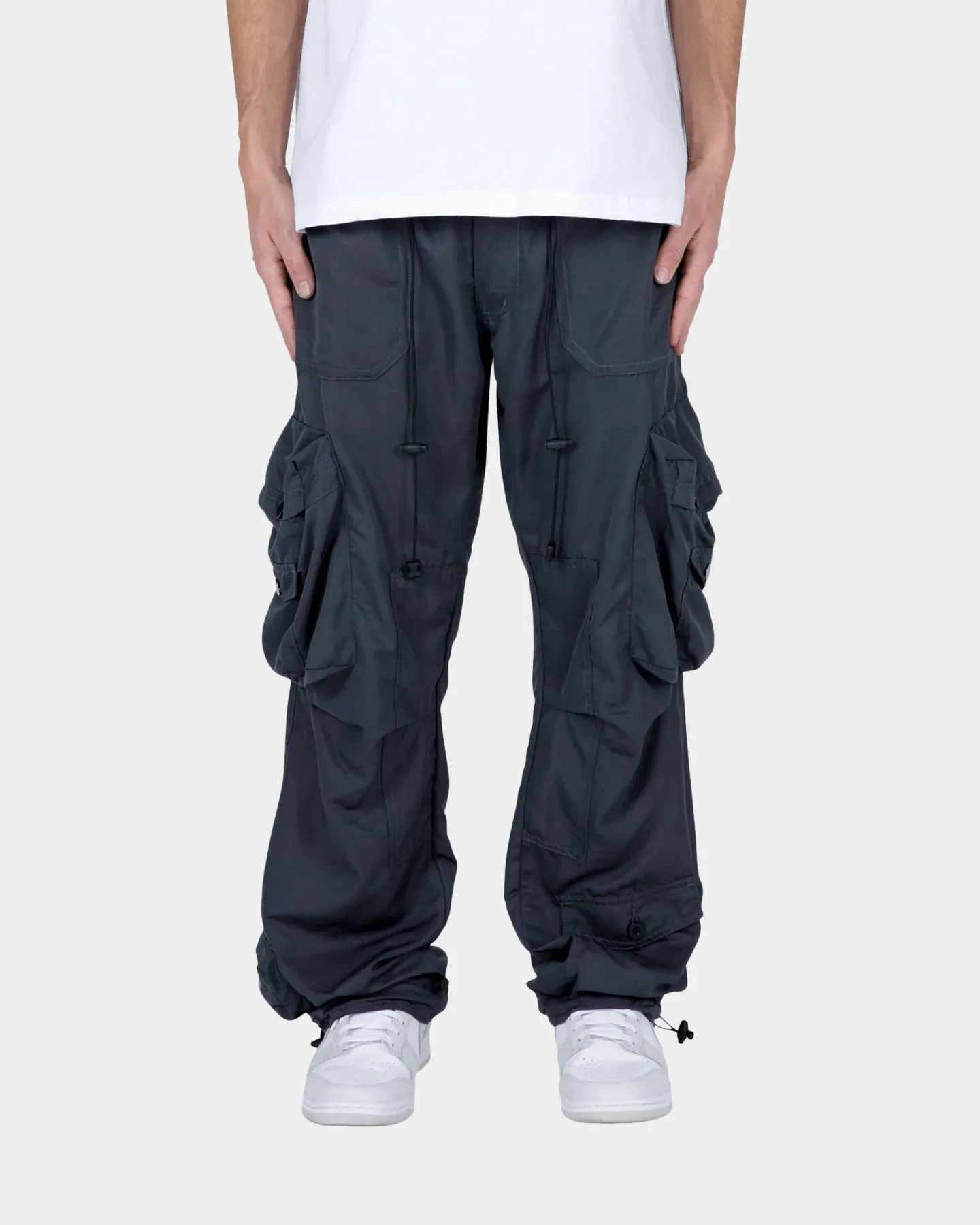 MNML Lightweight Cinch Cargo Pants Faded Black