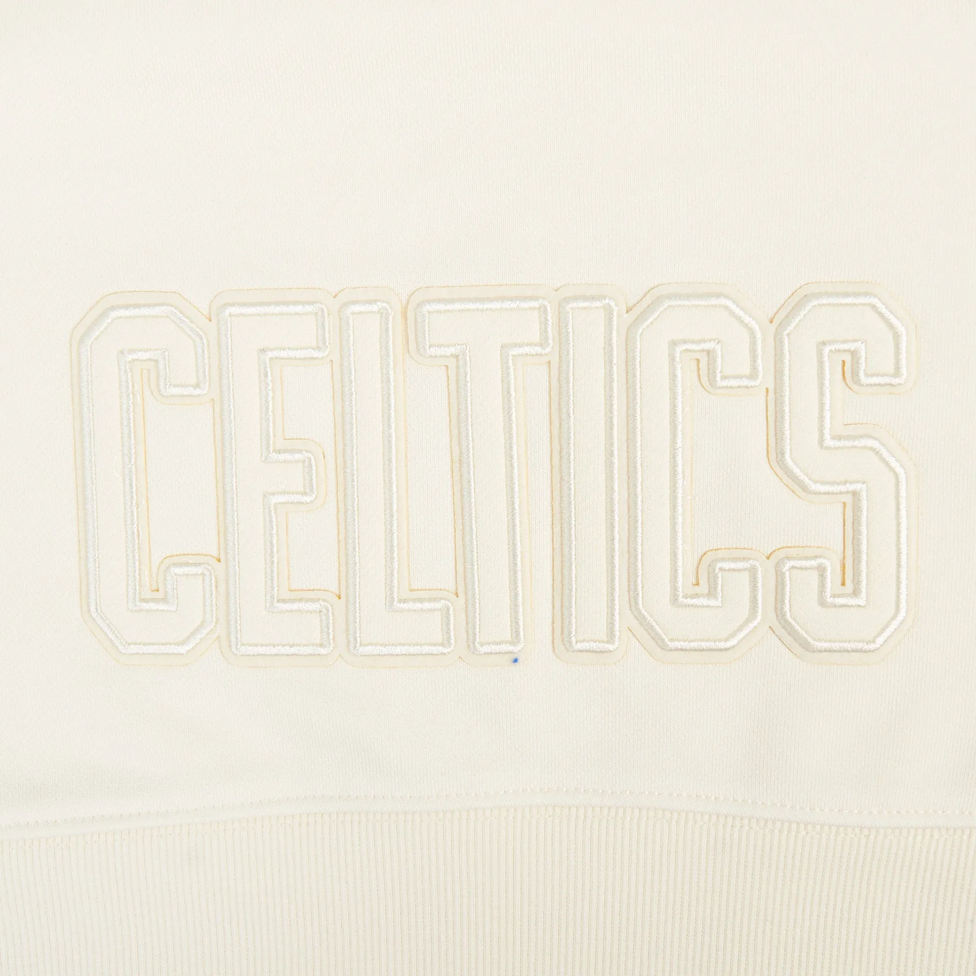 NBA BOSTON CELTICS NEUTRAL WOMEN'S CROPPED PO HOODIE (EGGSHELL)