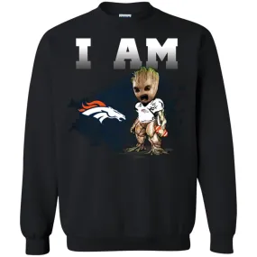 Nfl Denver Broncos I Am Groot T-shirt Crewneck Pullover Sweatshirt