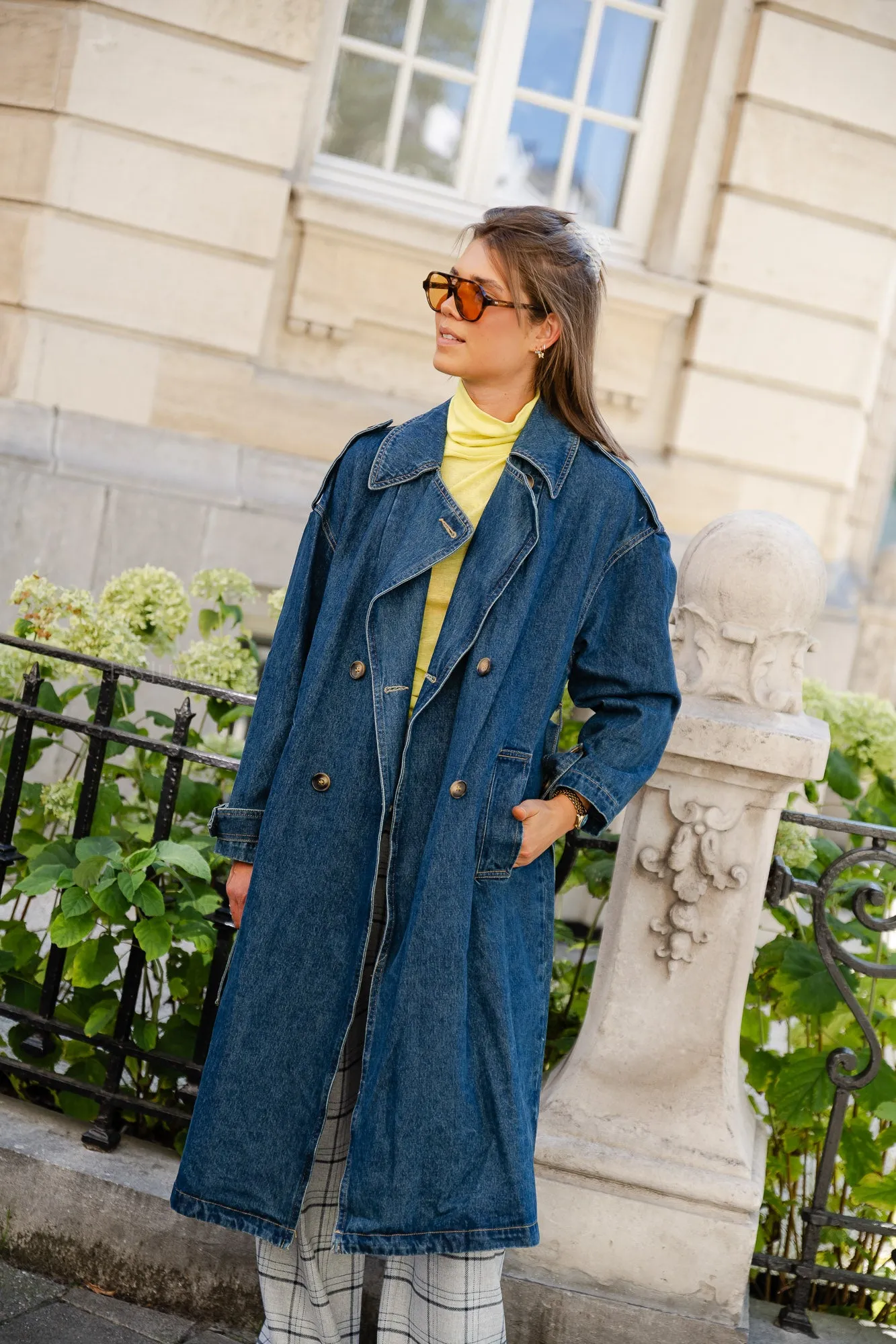 Noella denim trench coat