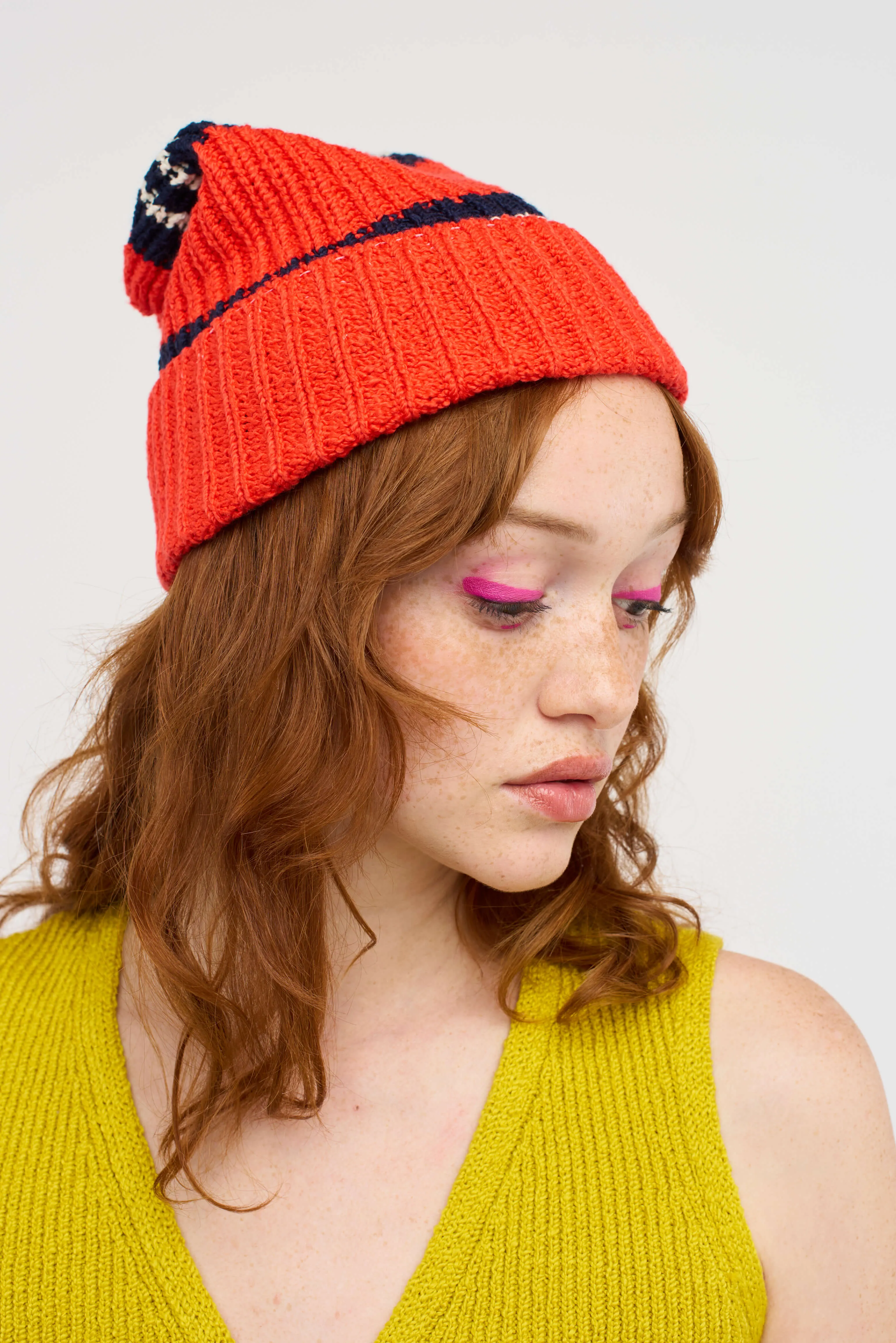 Nora Rollie Stripe Beanie