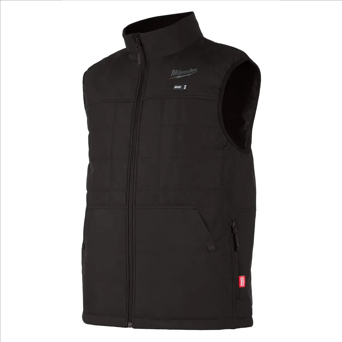 Open Box -  Milwaukee Tool Men's Large M12 12V Li-Ion Cordless AXIS Black Heated Quilted Vest (Vest Only)