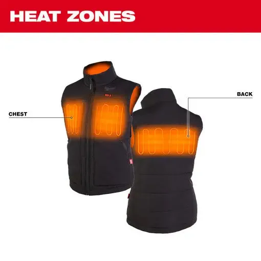 Open Box -  Milwaukee Tool Women's Medium M12 12V Li-Ion Cordless AXIS Black Heated Quilted Vest (Vest Only)