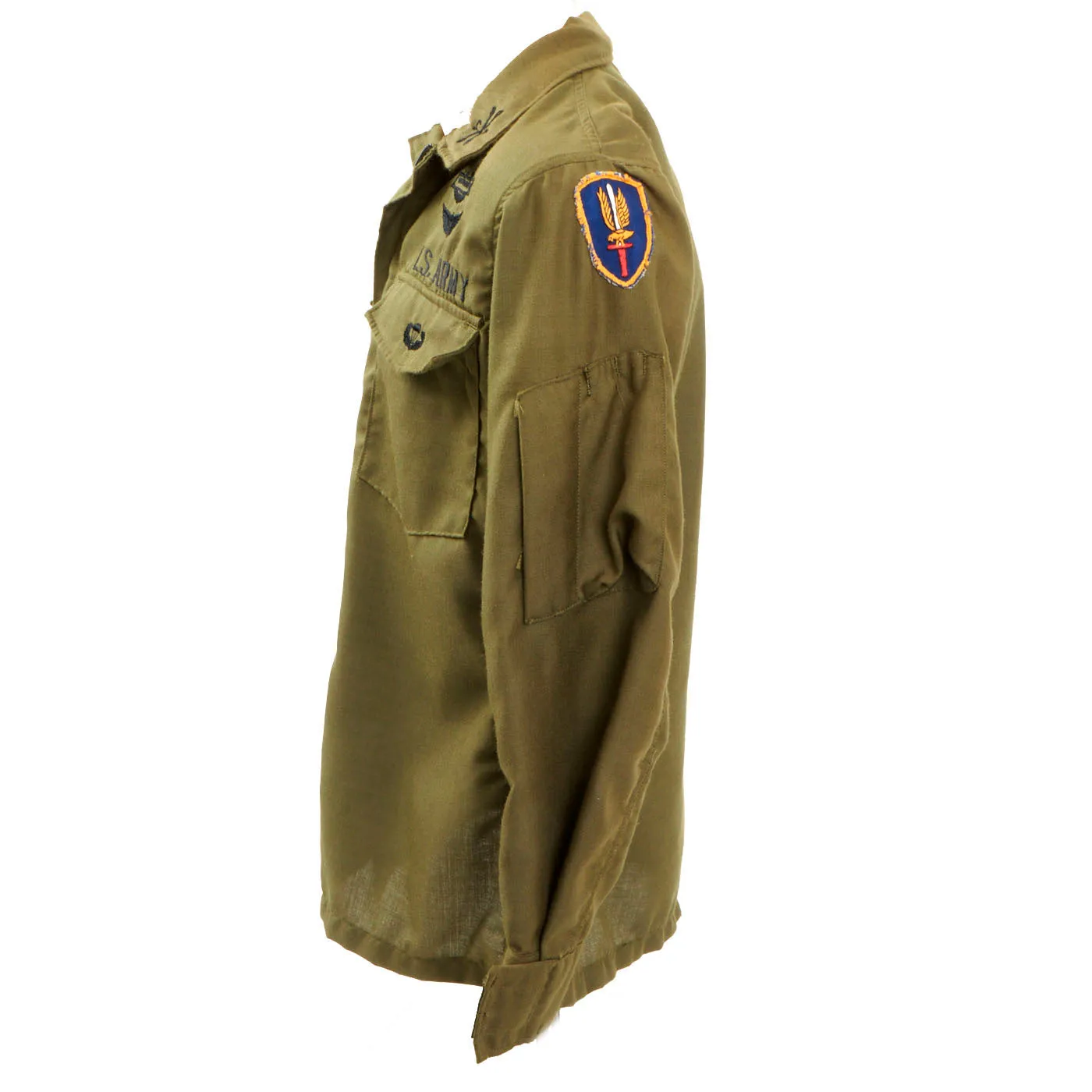 Original U.S. Vietnam War Nomex Pilot Shirt With In Country Insignia - Capt. Anderson 7th Squadron 17th Cavalry - “Ruthless Riders”