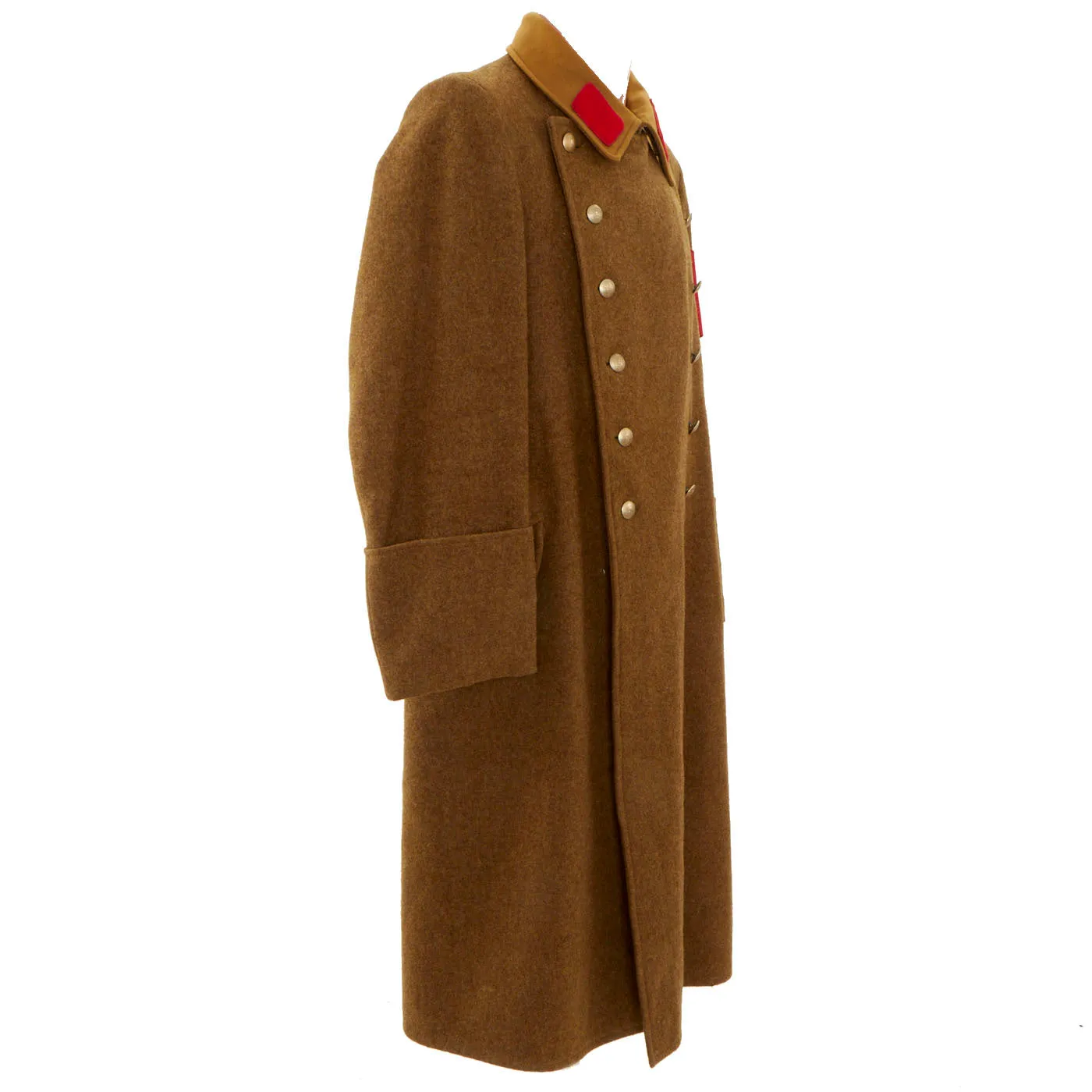 Original WWII German NSDAP Brown Wool Greatcoat with Armband