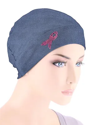 Pink Ribbon Essential Cap Denim