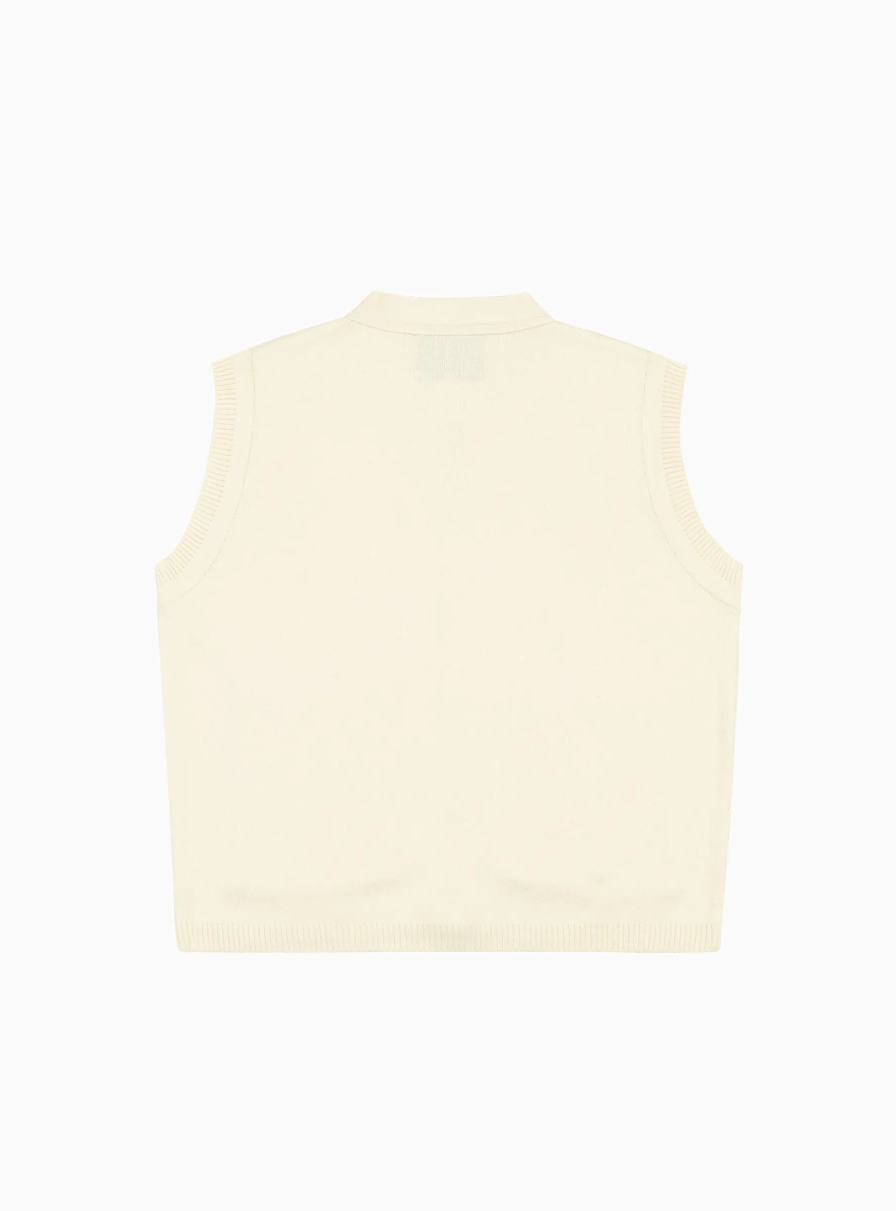 Pocket Sweater Vest Cream