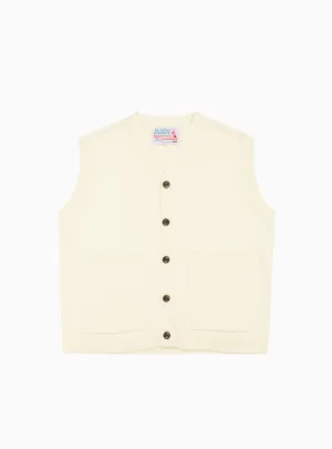 Pocket Sweater Vest Cream