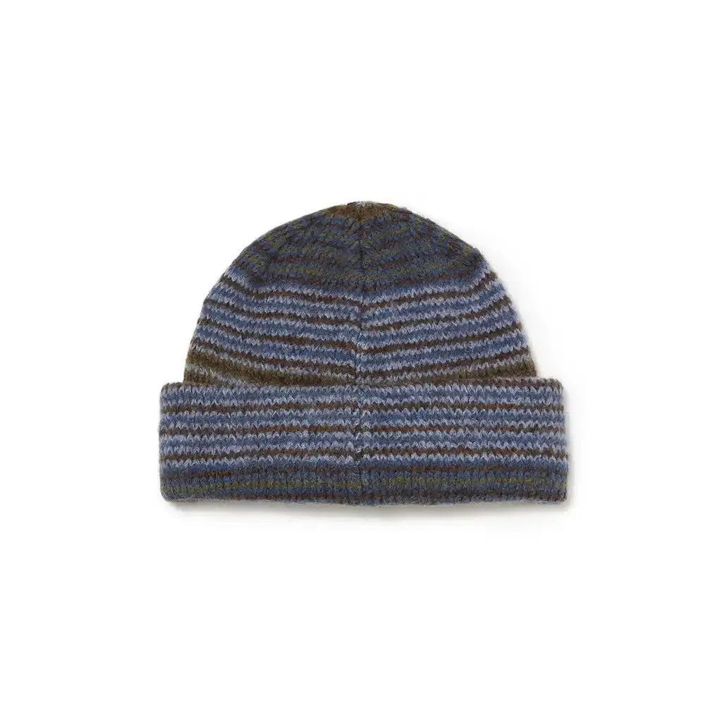 Polar George Beanie Blue Green Stripe