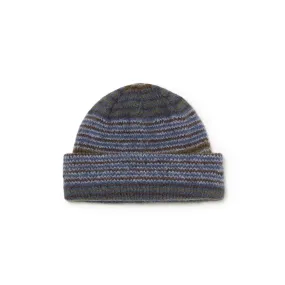 Polar George Beanie Blue Green Stripe