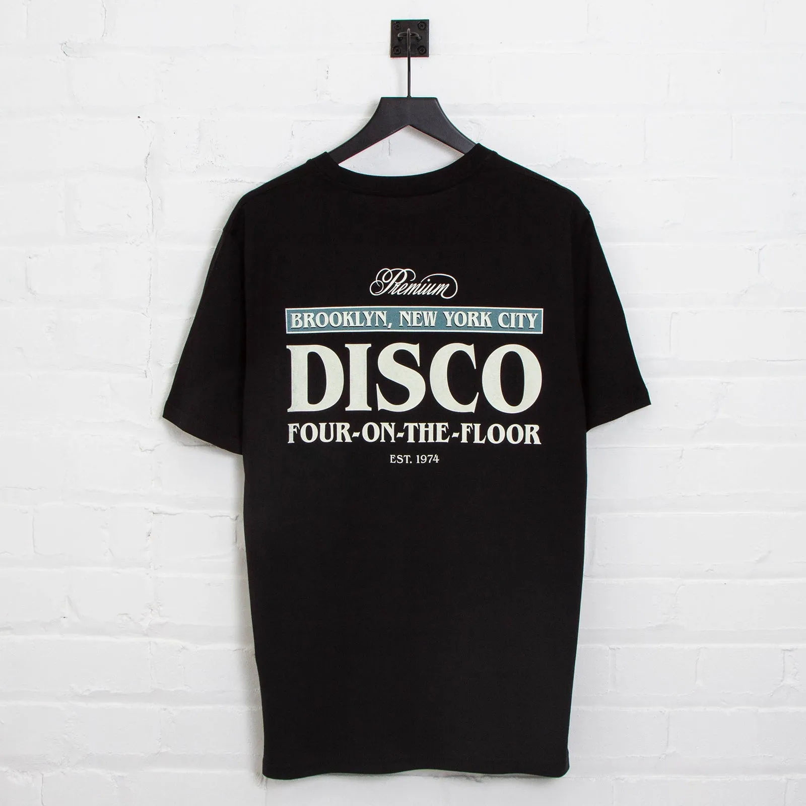 Premium Disco Back Print - Tshirt - Black