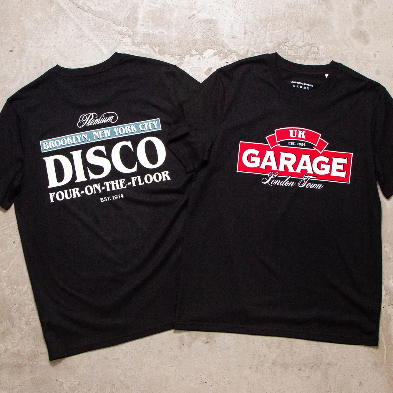 Premium Disco Back Print - Tshirt - Black