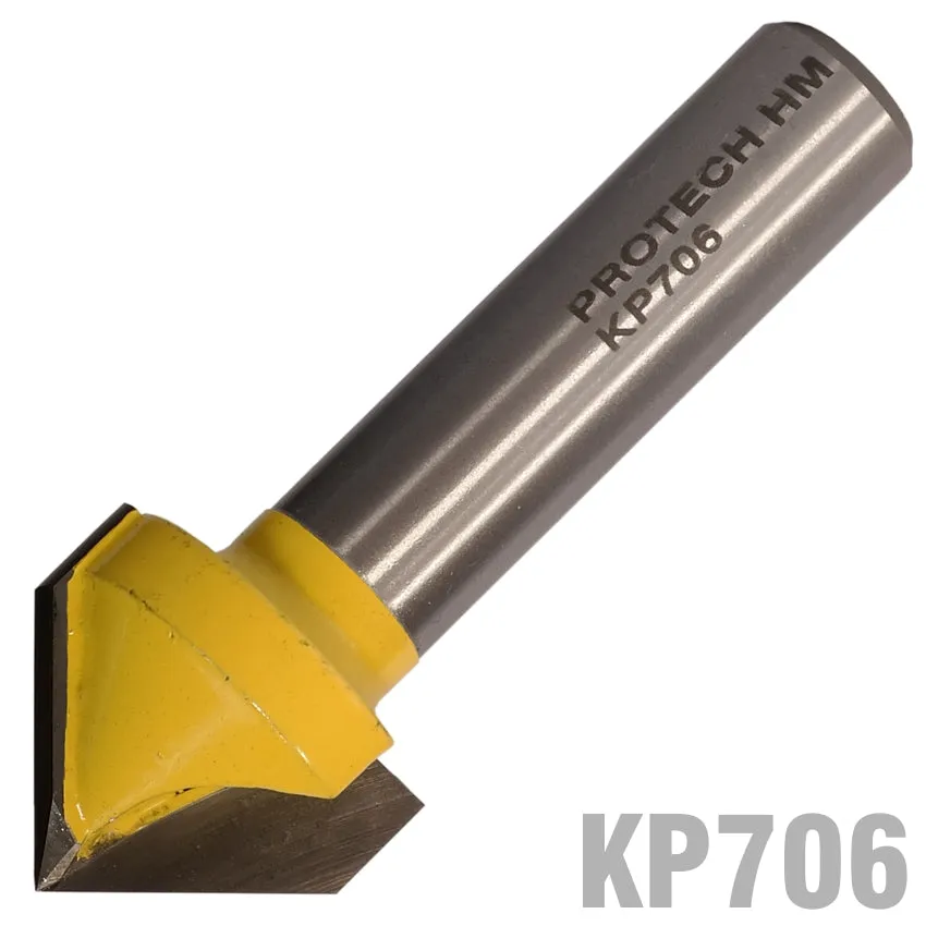 PRO-TECH V-GROOVE BIT TCT 1' X 1/2'SH KP706