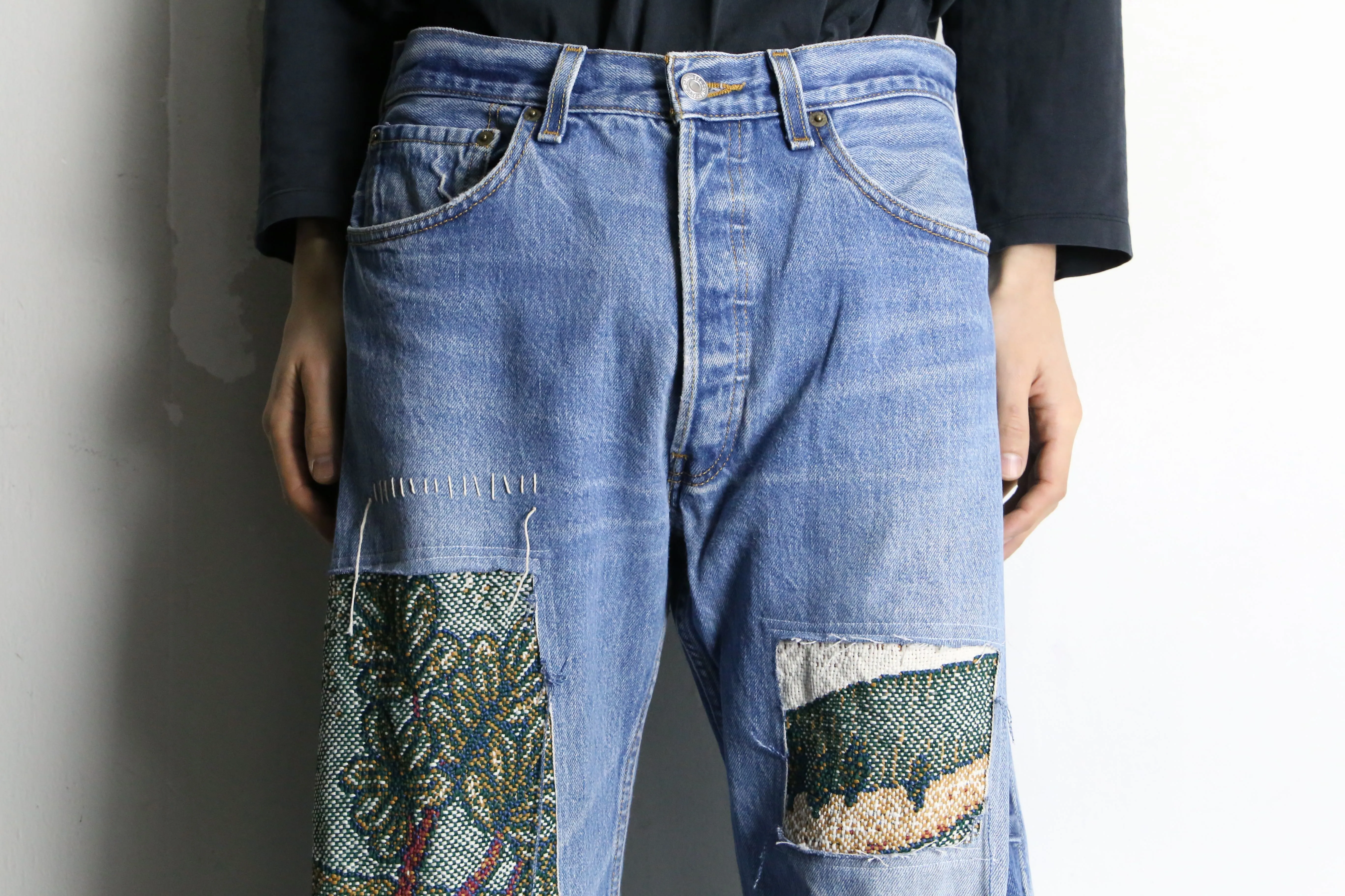 "Re:make" rug mix buggy flare denim