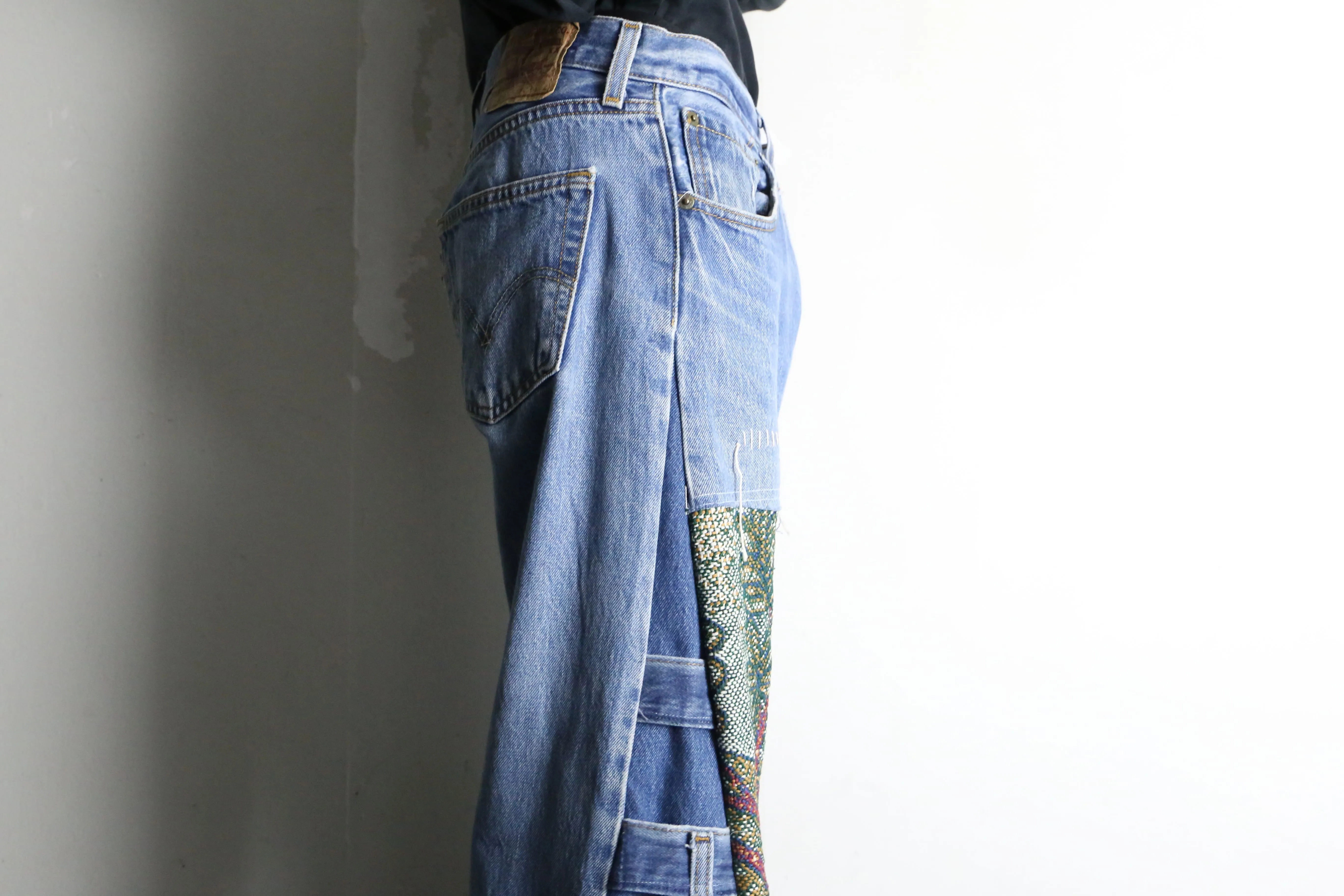 "Re:make" rug mix buggy flare denim