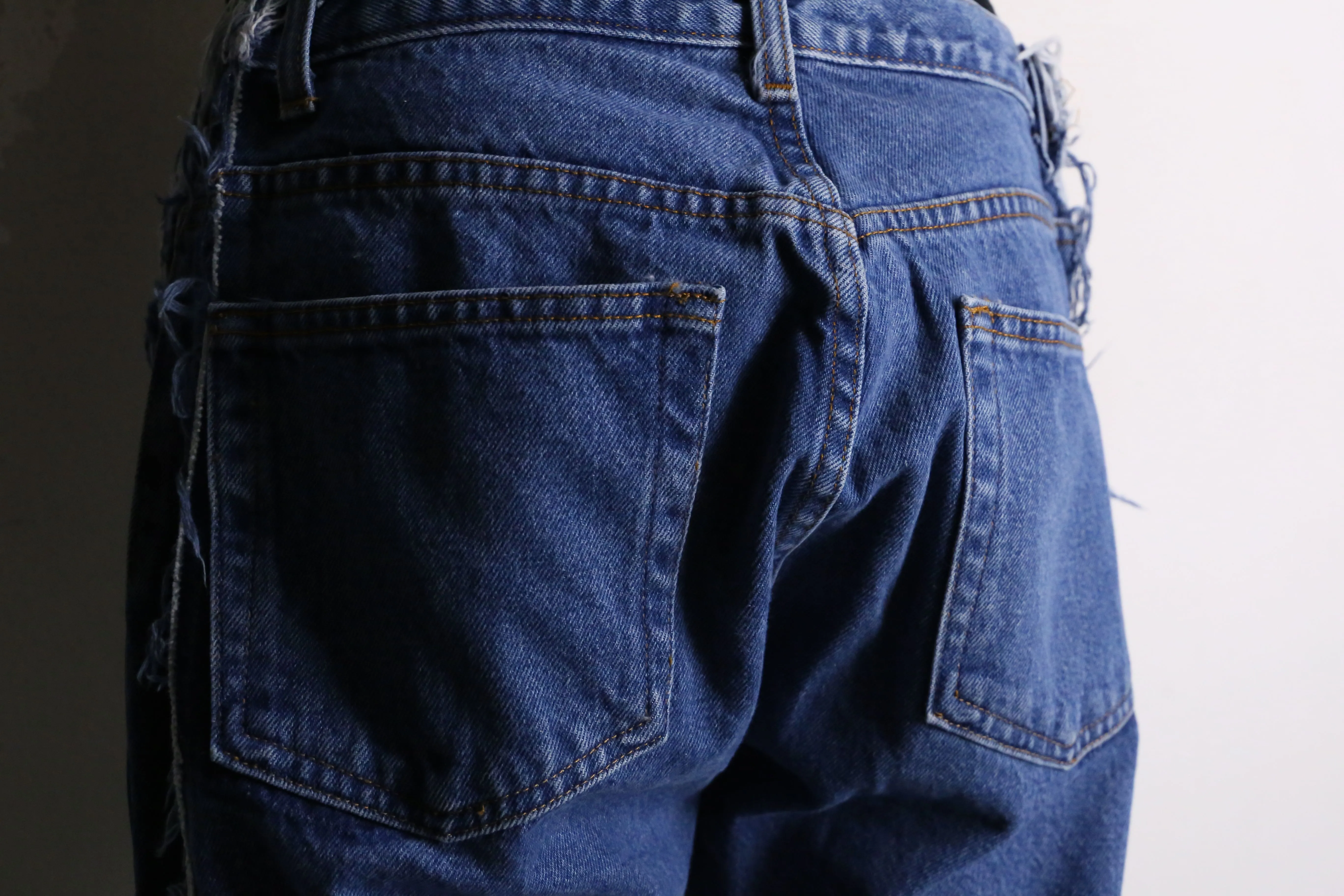 "Re:make" side docking flare denim