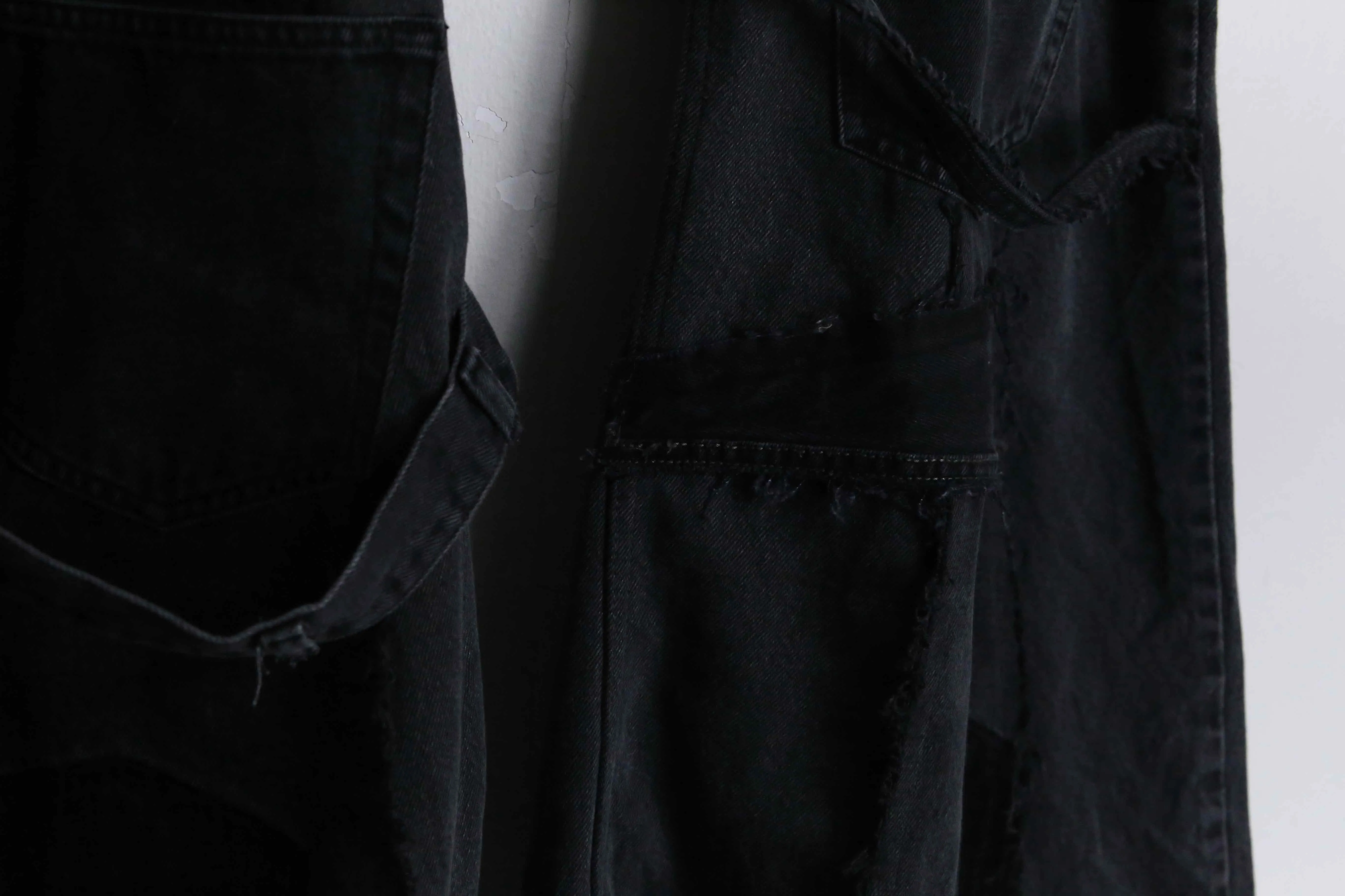 "Re:make" super flare black denim