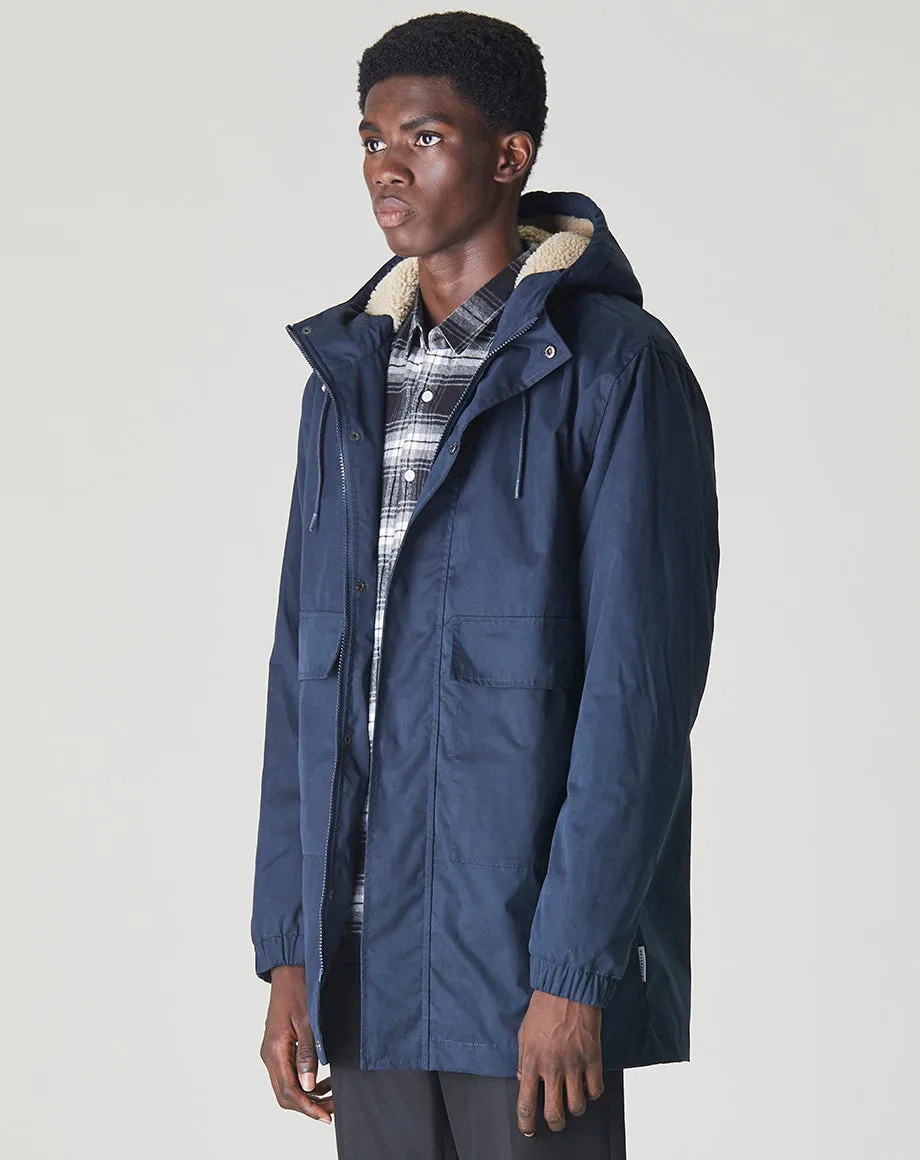 RAKA SHERPA LINED MENS PARKA | NAVY