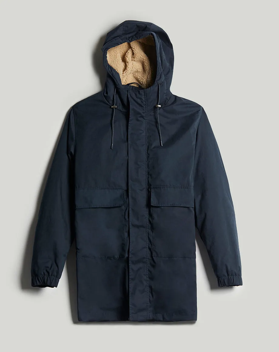 RAKA SHERPA LINED MENS PARKA | NAVY