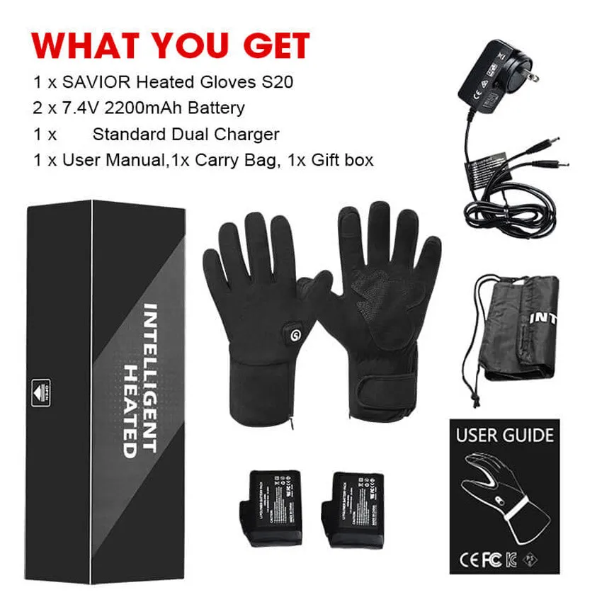 Rechargeable Battery Heated Gloves | Unisex Moderate Thickness Hand Warmer Savior Heated Gloves