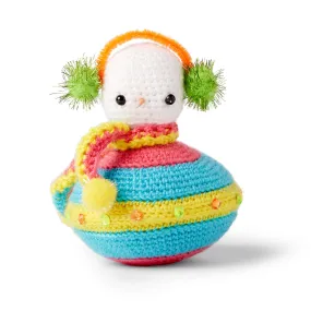 Red Heart Flying Saucer Crochet Snowman