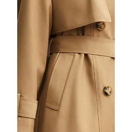 Retro Knee-Length Trench Coat