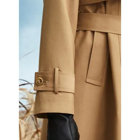 Retro Knee-Length Trench Coat