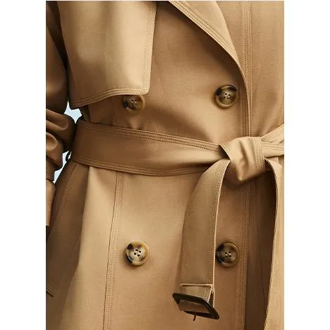 Retro Knee-Length Trench Coat