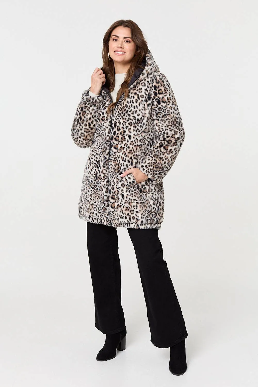 Reversible Animal Print Puffer Jacket