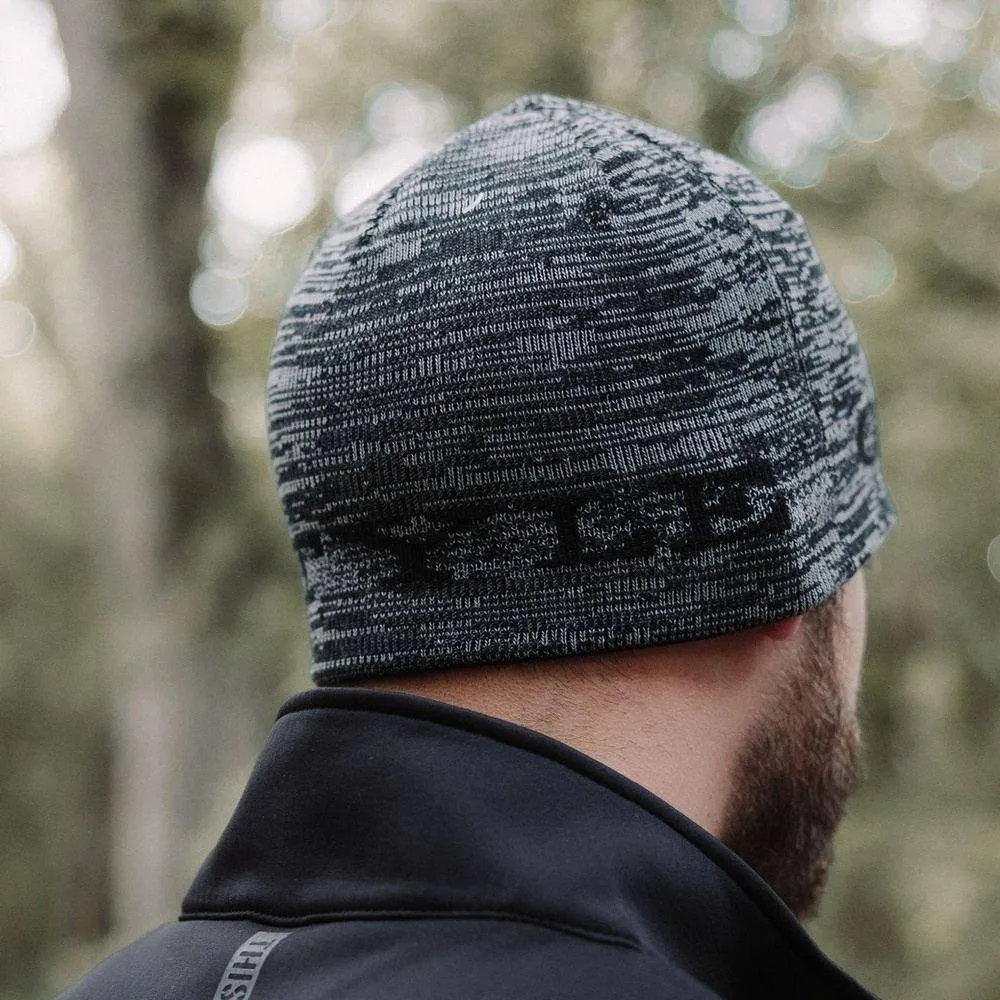 Reversible Skull Cap Beanie - Black and Grey